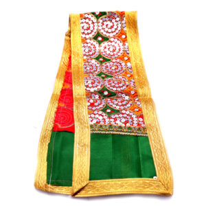 Red & Green Color With Stone Khambha Chundadi
